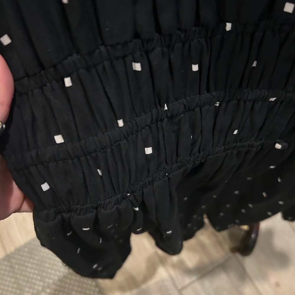 Madewell Black Romper with White Dots - Picture 3 of 6